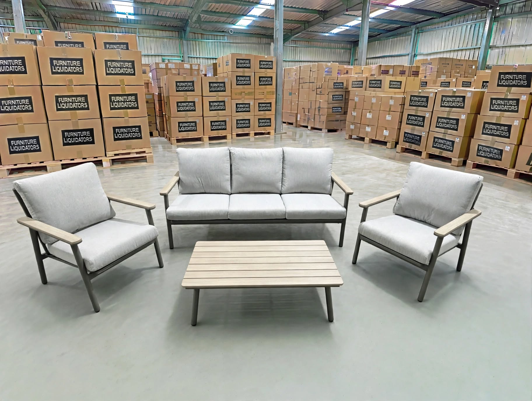 Sebastian 4pce Outdoor Lounge Inc Coffee Table