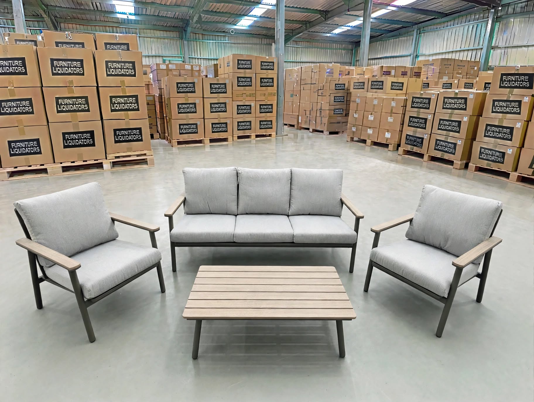 Sebastian 4pce Outdoor Lounge Inc Coffee Table