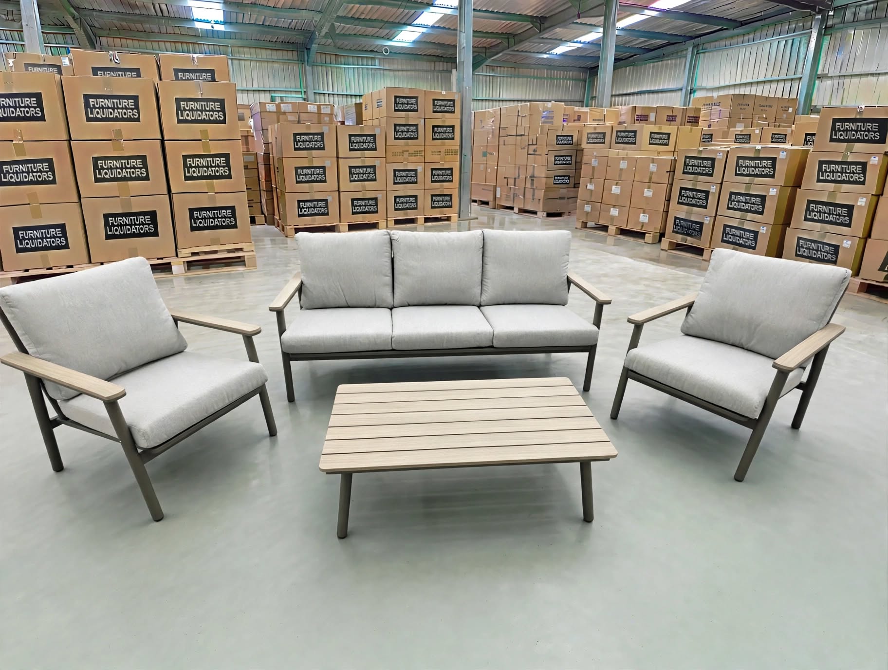 Sebastian 4pce Outdoor Lounge Inc Coffee Table