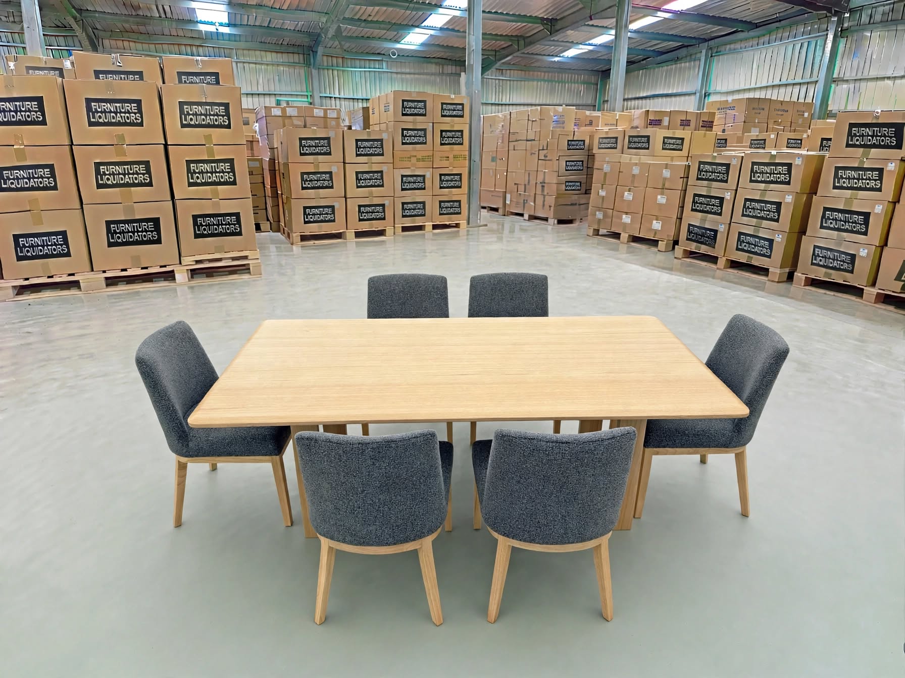 Mitcham 7 Piece Dining Setting With Ginko Chairs