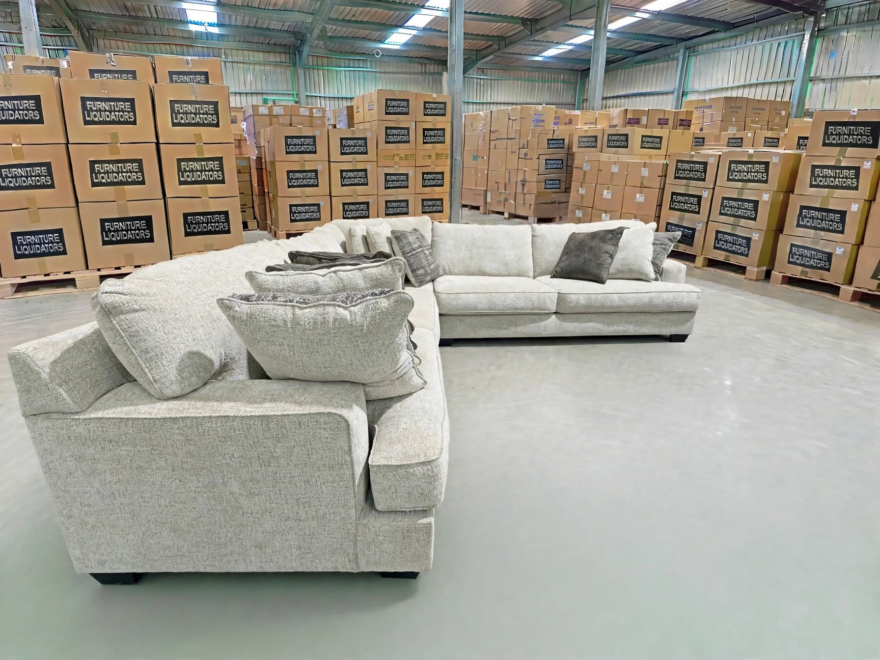 Cyprus 3pce Corner Lounge Inc 10 Scatter Cushions