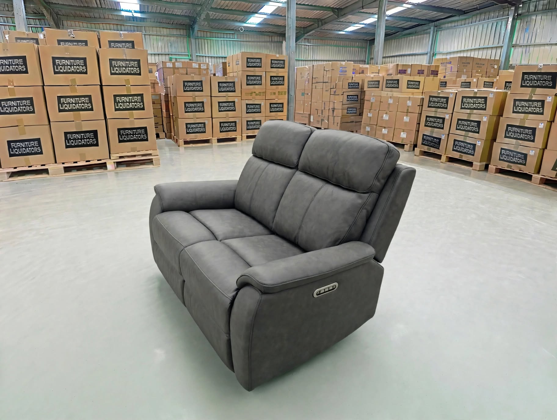 Icon 2 Seater With Triple Mech Electric Seat, Headrest & Lumbar In Matte Black