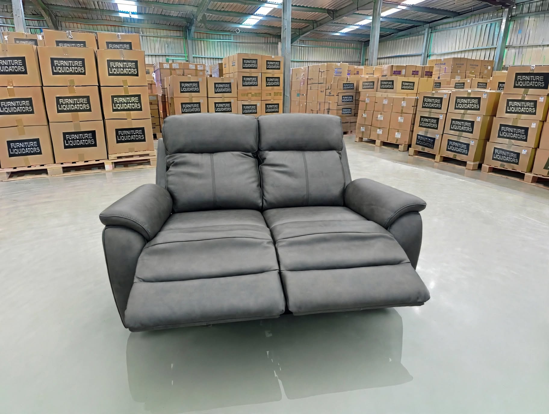 Icon 2 Seater With Triple Mech Electric Seat, Headrest & Lumbar In Matte Black