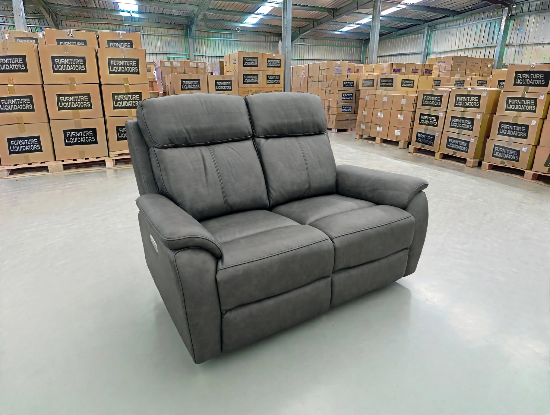 Icon 2 Seater With Triple Mech Electric Seat, Headrest & Lumbar In Matte Black