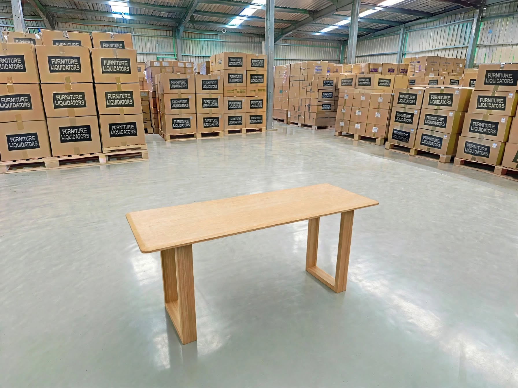 Mitcham Hall table in Natural Tassie Oak Dining Range