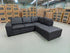 Denzo RHF Chaise Lounge With Trundle Bed & Storage Ottoman Soft Black Rhino