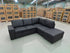 Denzo RHF Chaise Lounge With Trundle Bed & Storage Ottoman Soft Black Rhino