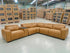 Arlo Modular Lounge With 2 Dual Motion Electric Recliners in Tan