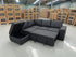 Denzo LHF Chaise Lounge With Trundle Bed & Storage Ottoman Soft Black Rhino