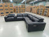 Arlo 6 Piece Modular Lounge dual motor recliners in black