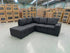 Denzo LHF Chaise Lounge With Trundle Bed & Storage Ottoman Soft Black Rhino