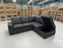 Denzo RHF Chaise Lounge With Trundle Bed & Storage Ottoman Soft Black Rhino