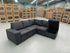 Denzo RHF Chaise Lounge With Trundle Bed & Storage Ottoman Soft Black Rhino