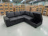 Denzo RHF Chaise Lounge With Trundle Bed & Storage Ottoman Soft Black Rhino