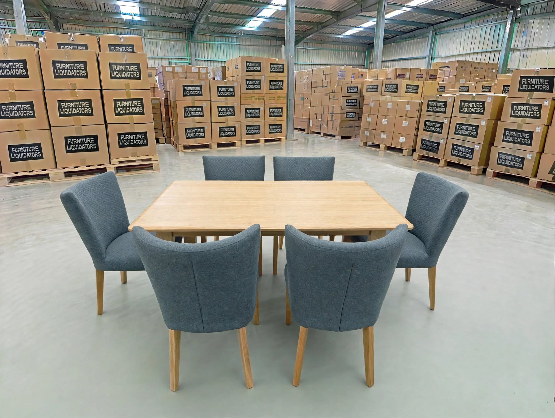 Mitcham Dining Range 2100 7 PCE Set with Tobago Charcoal