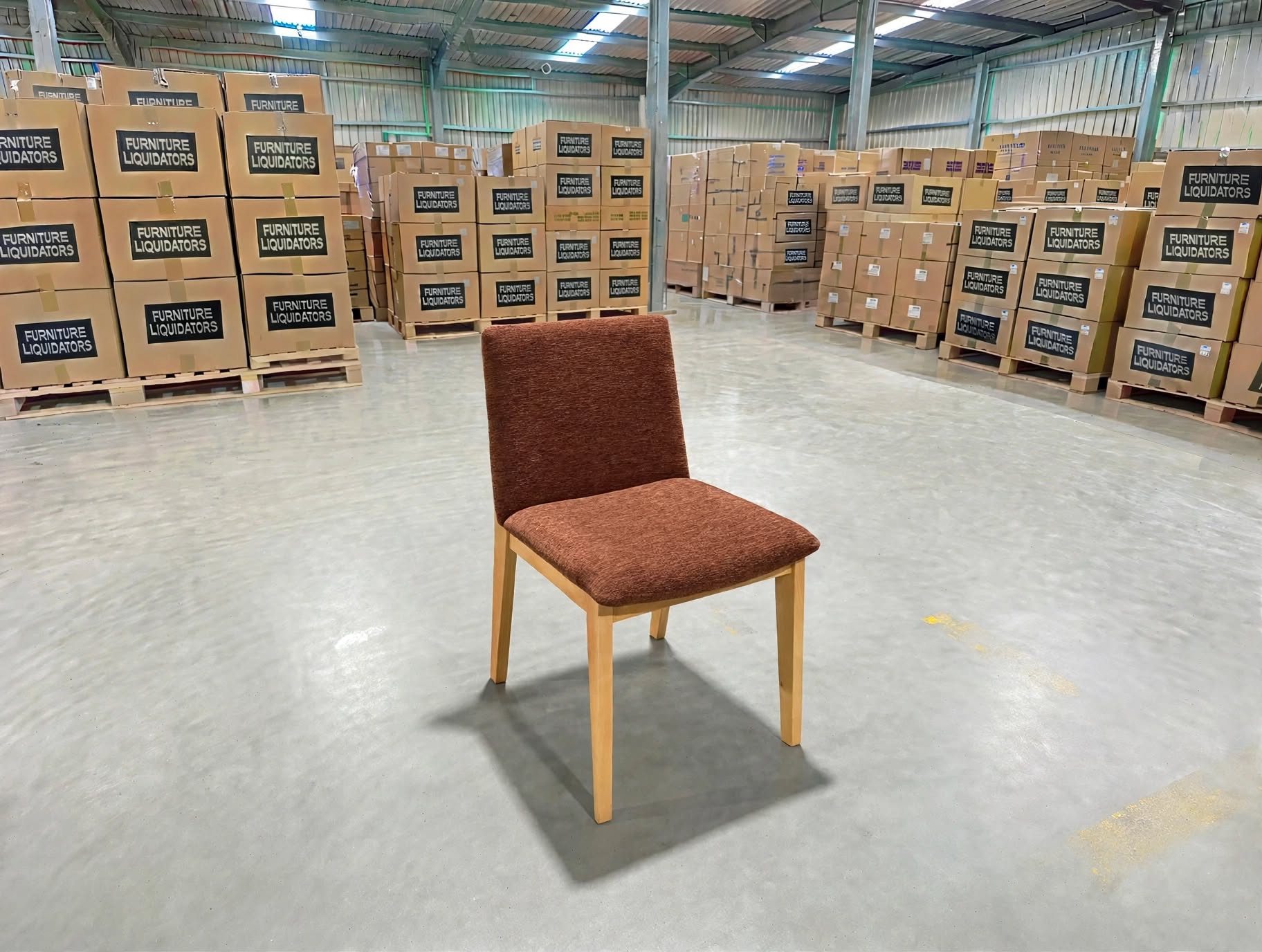 Alexa Dining Chair Rust Upholstery
