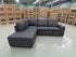 Denzo LHF Chaise Lounge With Trundle Bed & Storage Ottoman Soft Black Rhino