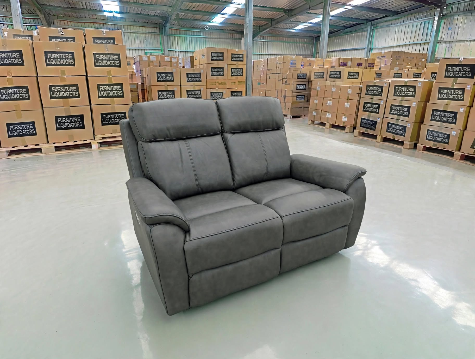 Icon 2 Seater With Triple Mech Electric Seat, Headrest & Lumbar In Matte Black