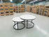 Stacy 2 PCE Coffee Table Set Sintered Stone Top Black Frame