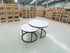 Stacy 2 PCE Coffee Table Set Sintered Stone Top Black Frame