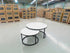 Stacy 2 PCE Coffee Table Set Sintered Stone Top Black Frame