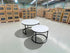 Stacy 2 PCE Coffee Table Set Sintered Stone Top Black Frame