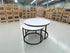 Stacy 2 PCE Coffee Table Set Sintered Stone Top Black Frame