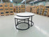 Stacy 2 PCE Coffee Table Set Sintered Stone Top Black Frame