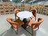 Stacy 5 PCE Round Dining Set Sintered Stone Top With Metal Legs