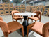 Stacy 5 PCE Round Dining Set Sintered Stone Top With Metal Legs