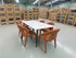 Stacy 7 PCE Dining Set Sintered Stone Top With Metal Legs