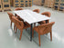 Stacy 7 PCE Dining Set Sintered Stone Top With Metal Legs