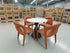Stacy 5 PCE Round Dining Set Sintered Stone Top With Metal Legs
