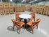 Stacy 5 PCE Round Dining Set Sintered Stone Top With Metal Legs