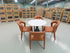 Stacy 5 PCE Round Dining Set Sintered Stone Top With Metal Legs