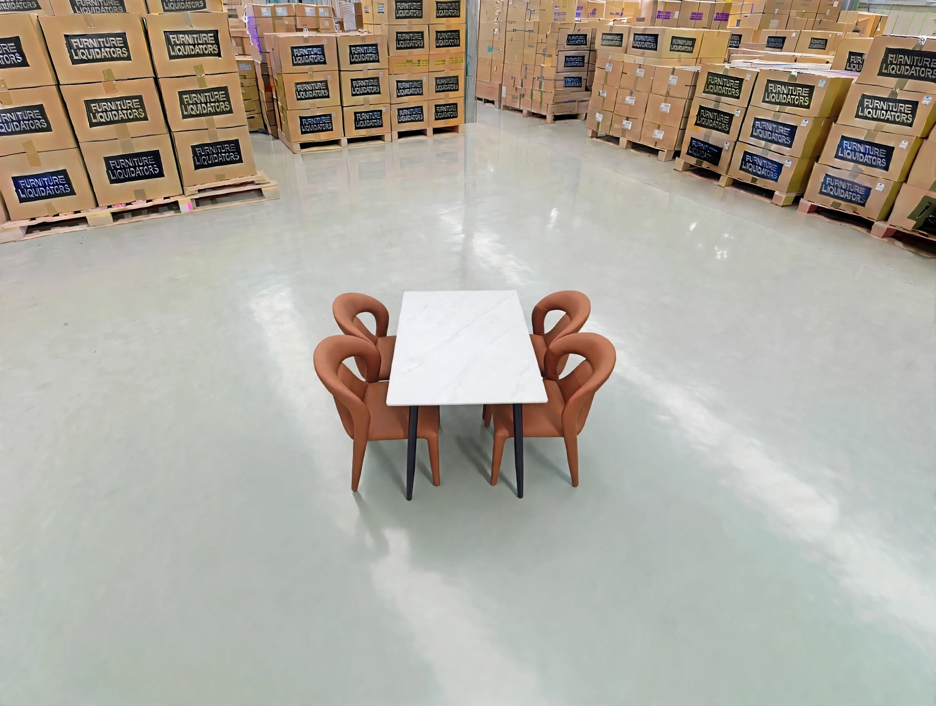 Stacy 5 PCE Dining Set Sintered Stone Top