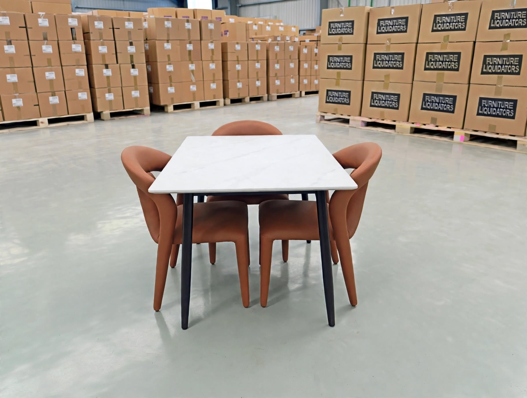 Stacy 5 PCE Dining Set Sintered Stone Top