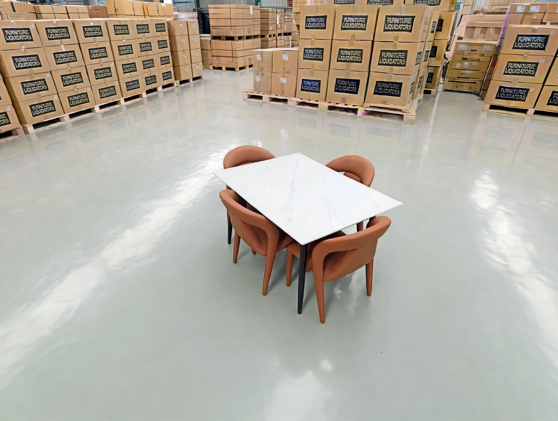 Stacy 5 PCE Dining Set Sintered Stone Top