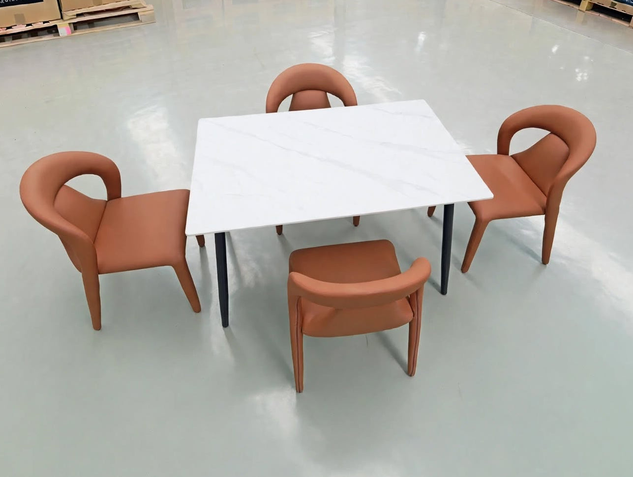 Stacy 5 PCE Dining Set Sintered Stone Top