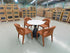 Stacy 5 PCE Round Dining Set Sintered Stone Top With Metal Legs