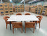 Stacy 7 PCE Dining Set Sintered Stone Top With Metal Legs