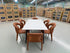 Stacy 7 PCE Dining Set Sintered Stone Top With Metal Legs