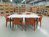 Stacy 7 PCE Dining Set Sintered Stone Top With Metal Legs