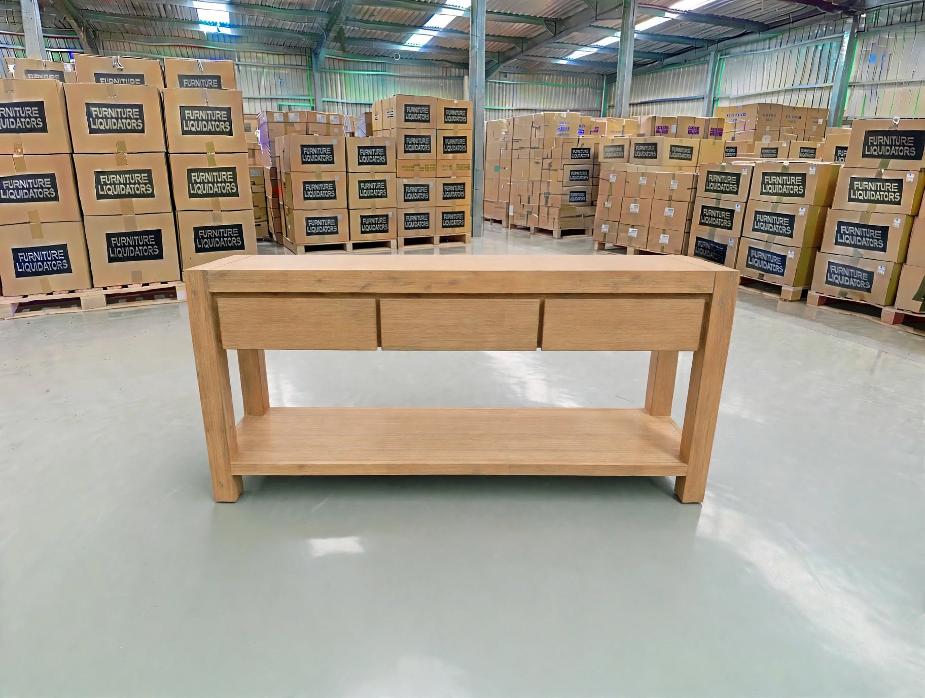 Beachport Hall Table In Wire Brush Finish
