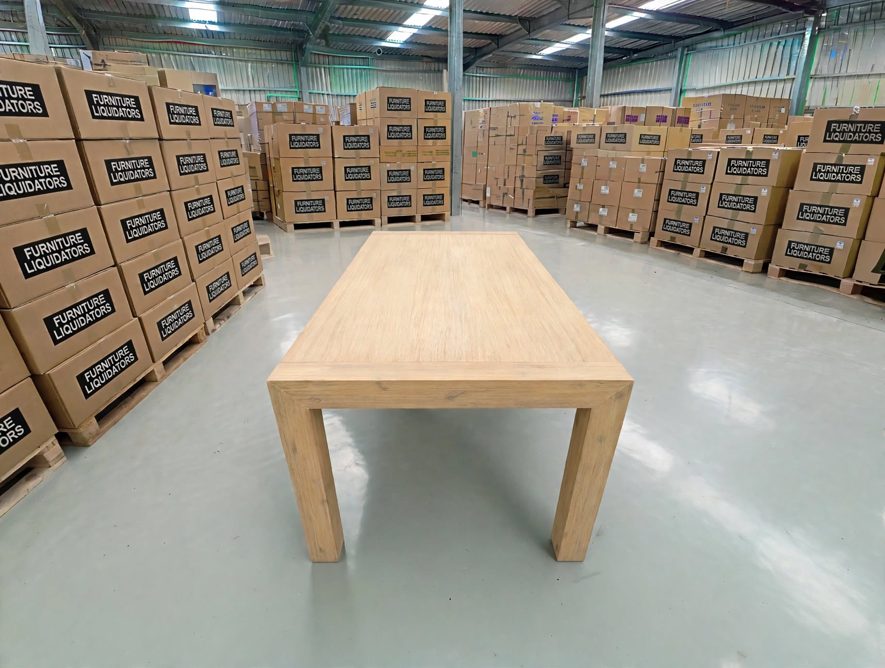 Beachport 1800 dining Table In Wire Brush Finish