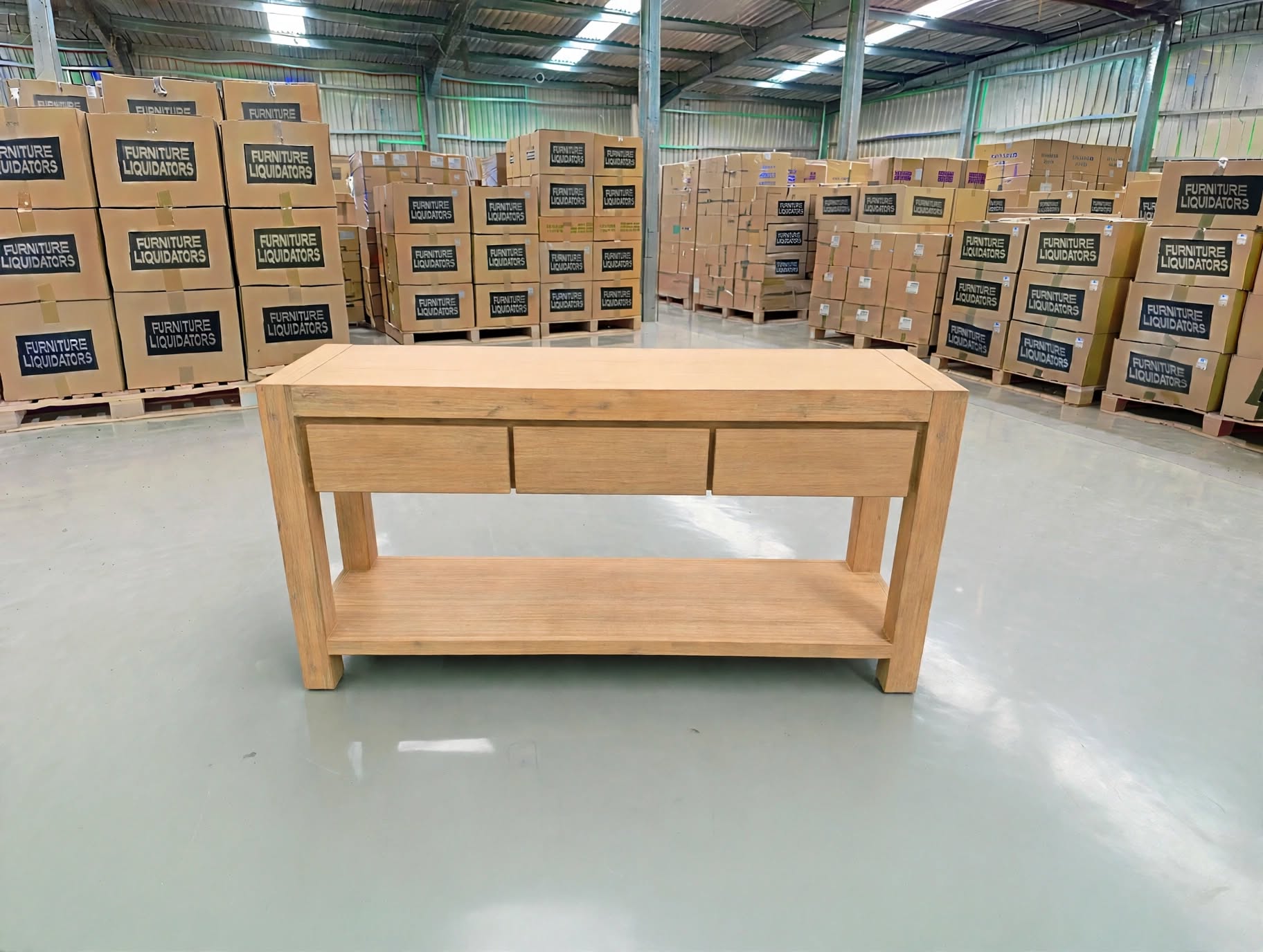 Beachport Hall Table In Wire Brush Finish