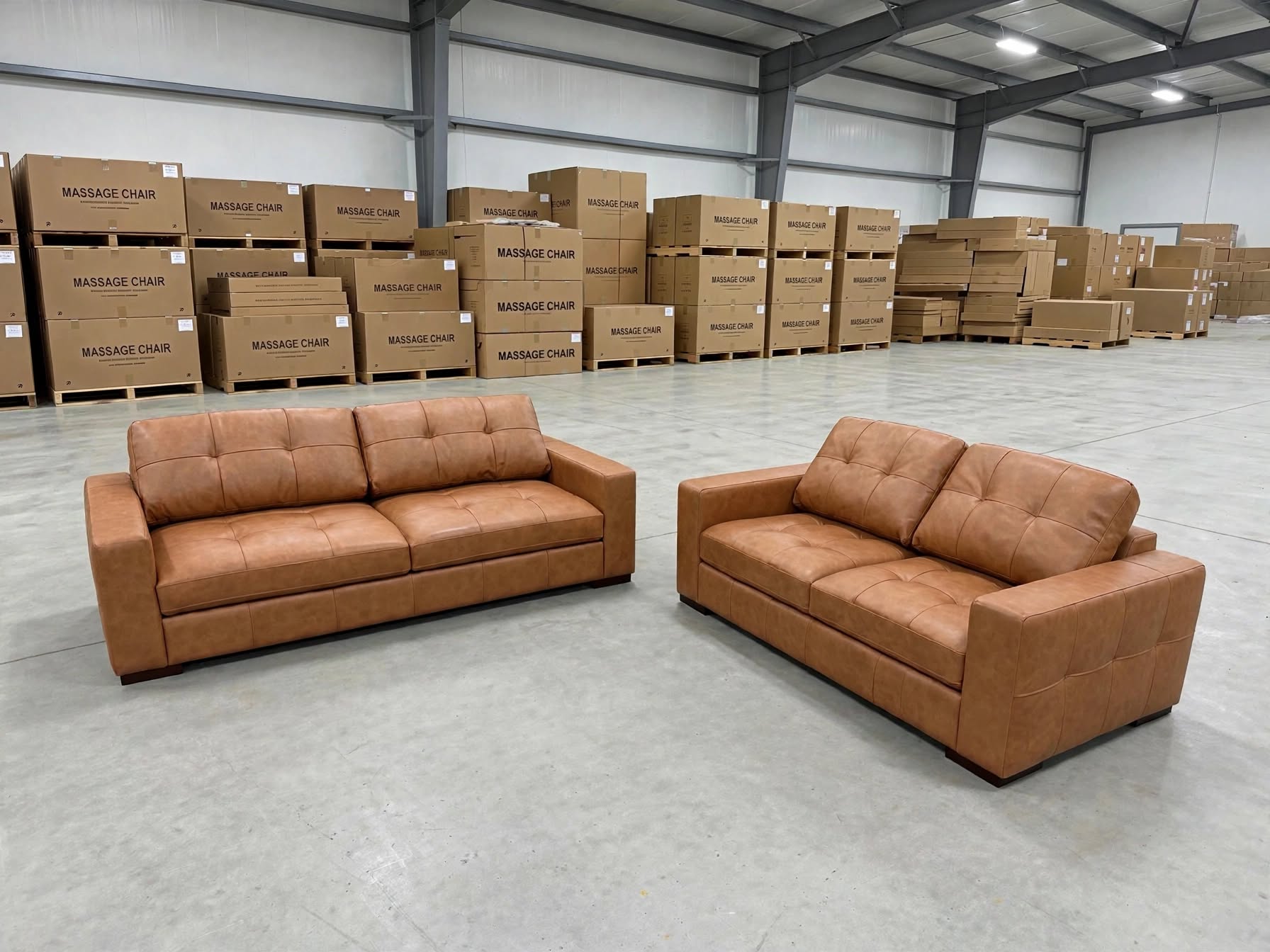 Abbie 3+2 Full Leather Lounge Tan Colour