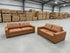 Abbie 3+2 Full Leather Lounge Tan Colour