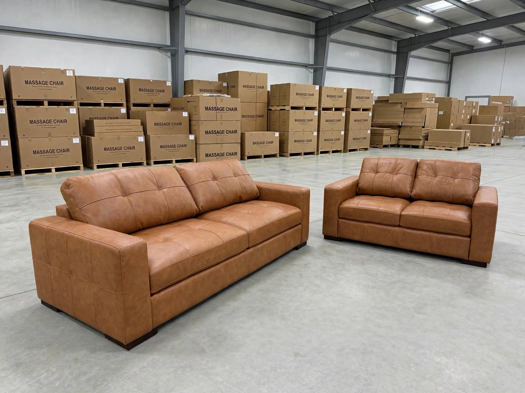 Abbie 3+2 Full Leather Lounge Tan Colour