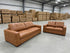 Abbie 3+2 Full Leather Lounge Tan Colour